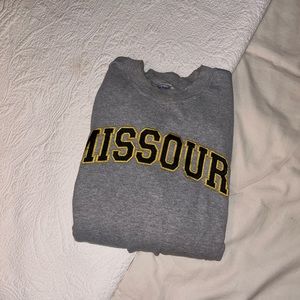 Grey Missouri crewneck.